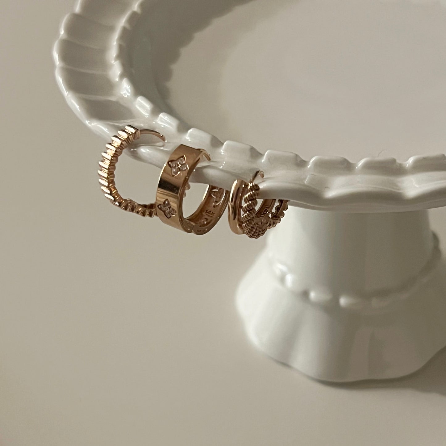 Flower Hoop Earrings