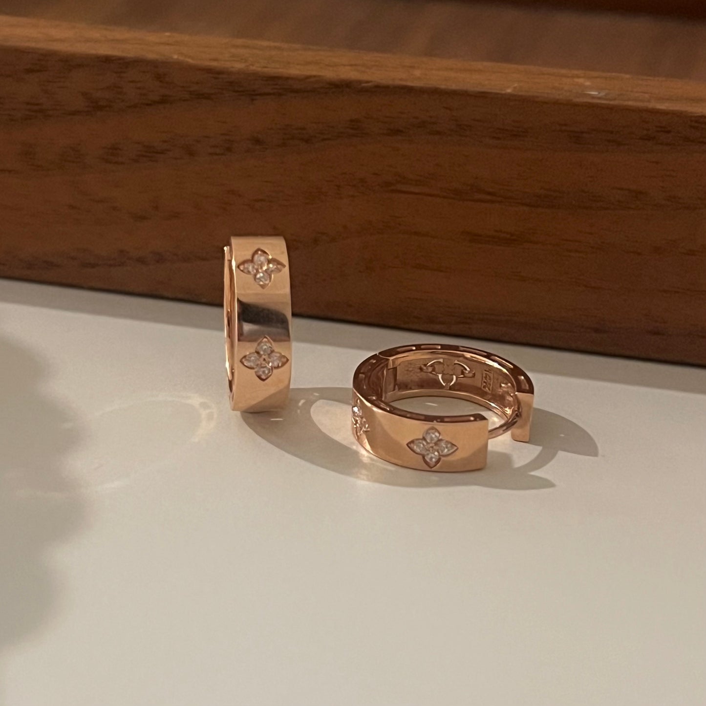 Flower Hoop Earrings