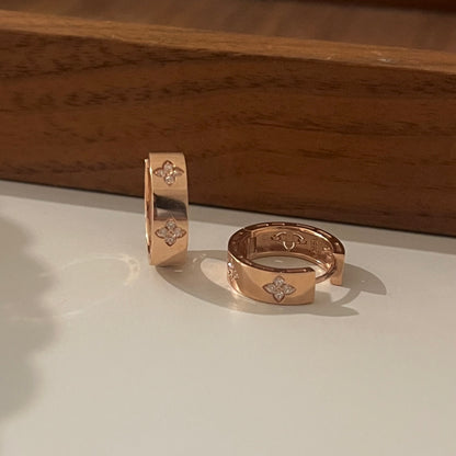 Flower Hoop Earrings