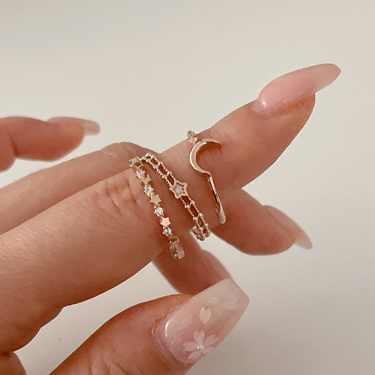 Moon and Star Ring