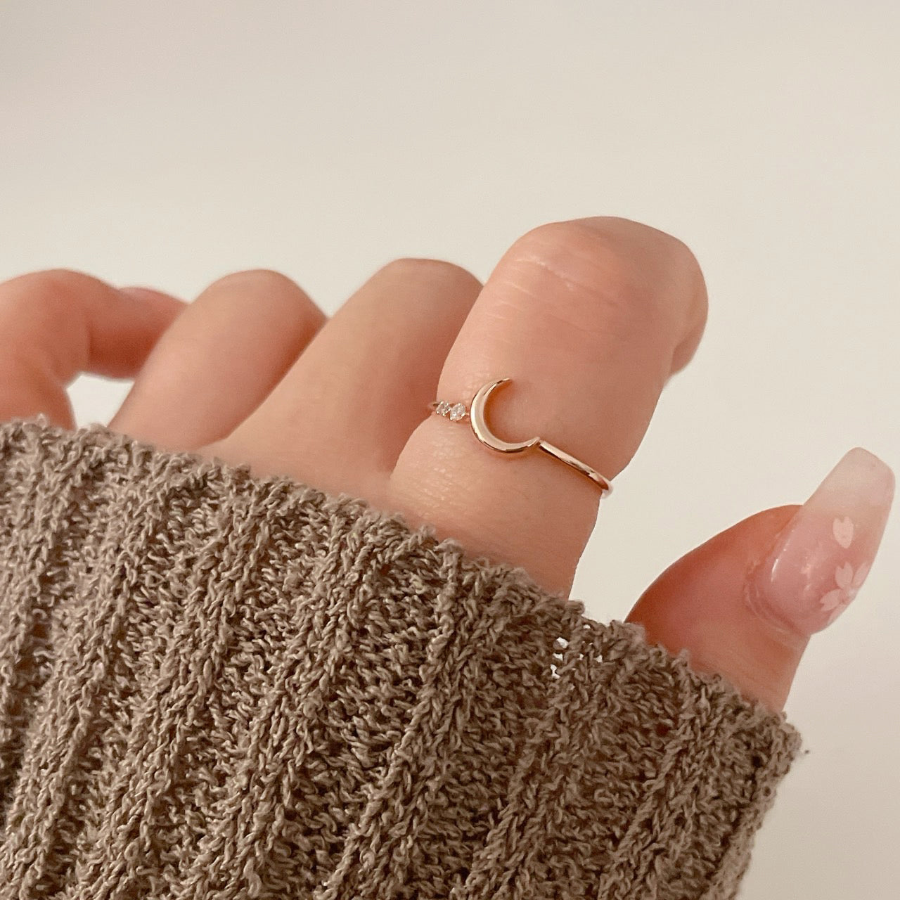 Moon and Star Ring