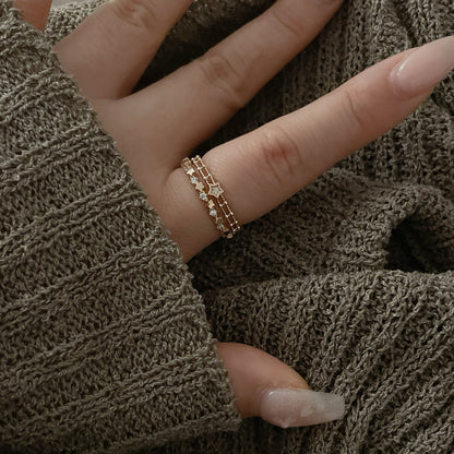 Moon and Star Ring