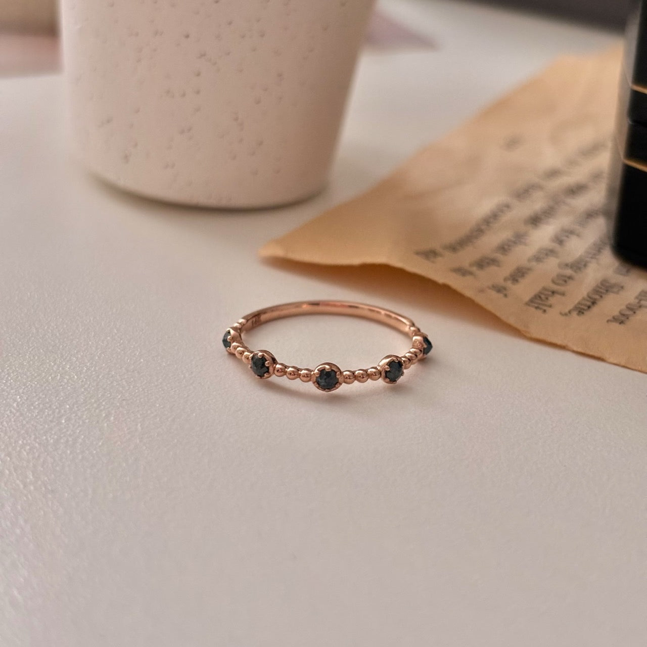 Blue Diamond Ring