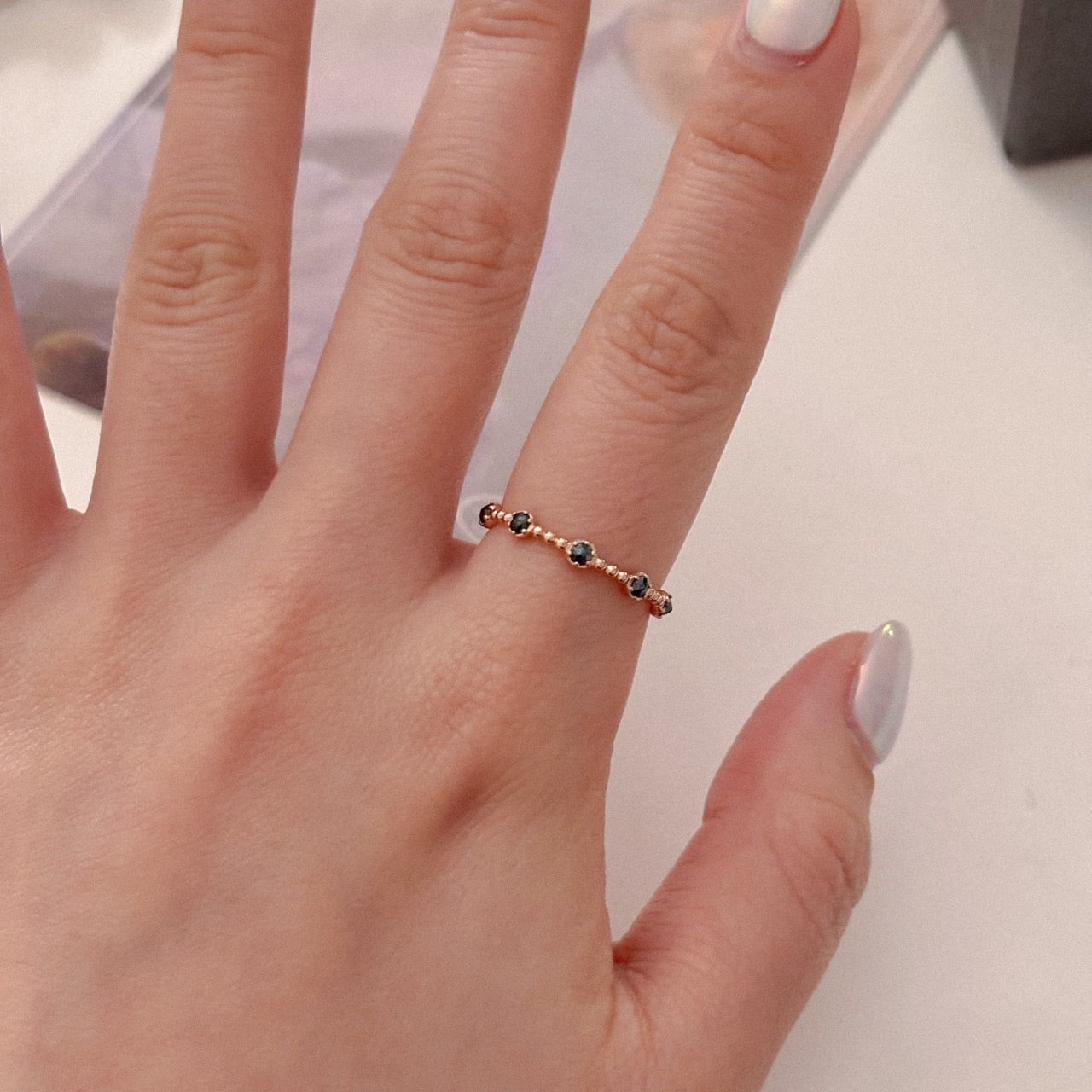 Blue Diamond Ring