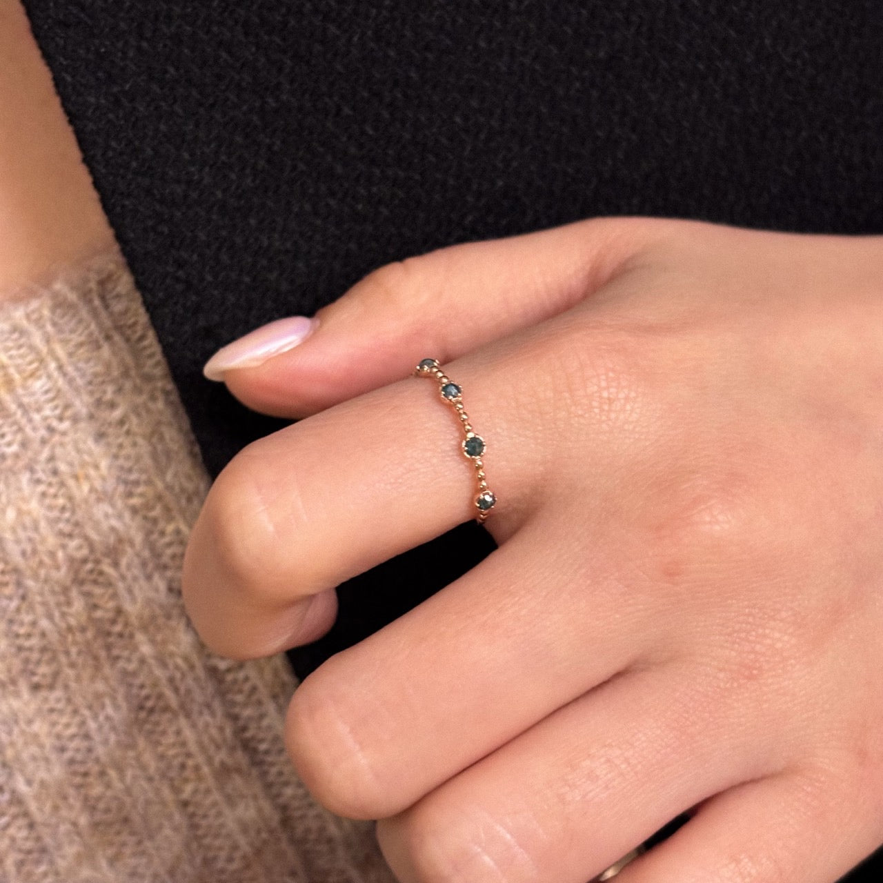 Blue Diamond Ring