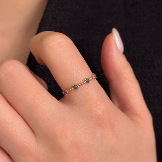 Blue Diamond Ring