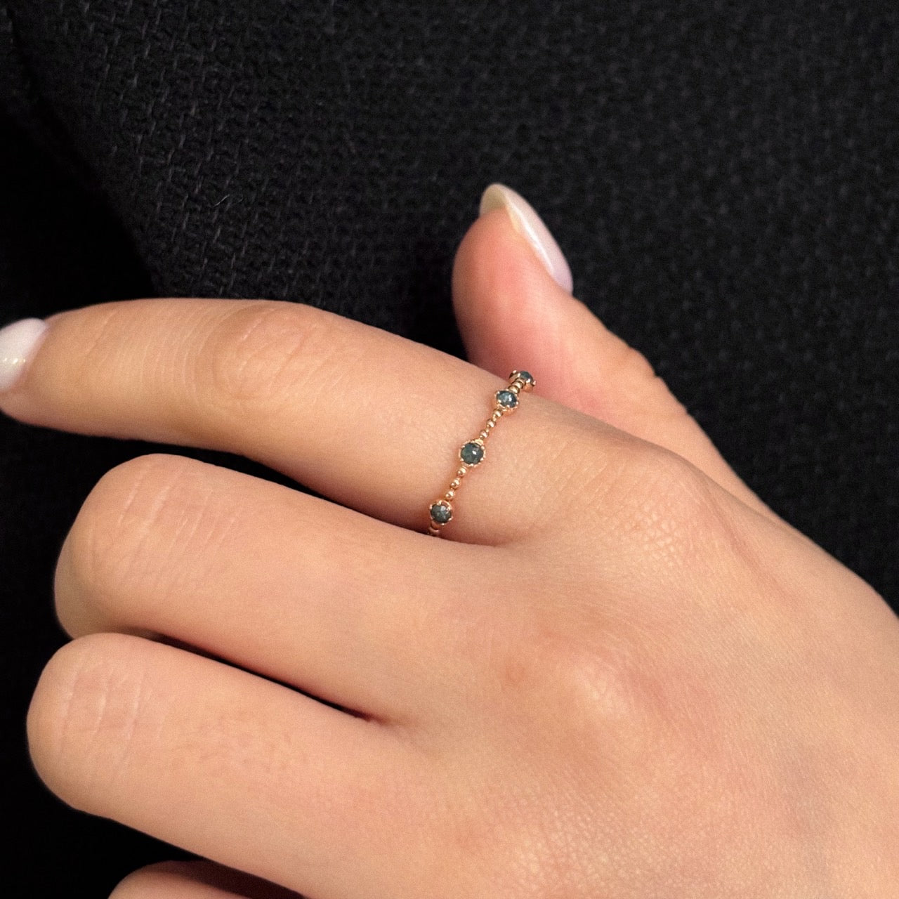 Blue Diamond Ring