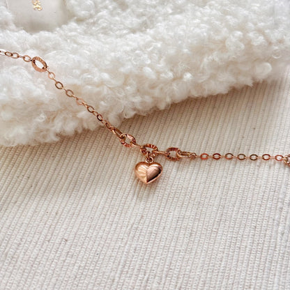 Puffy Heart Charm Bracelet