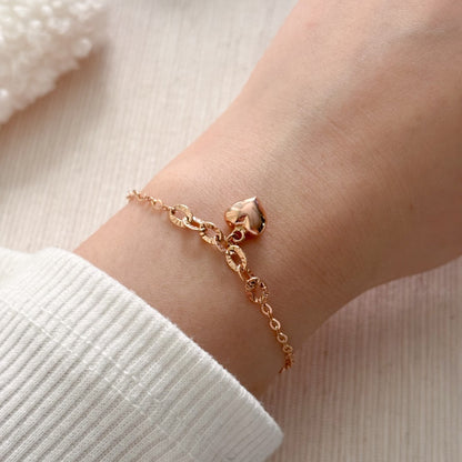 Puffy Heart Charm Bracelet