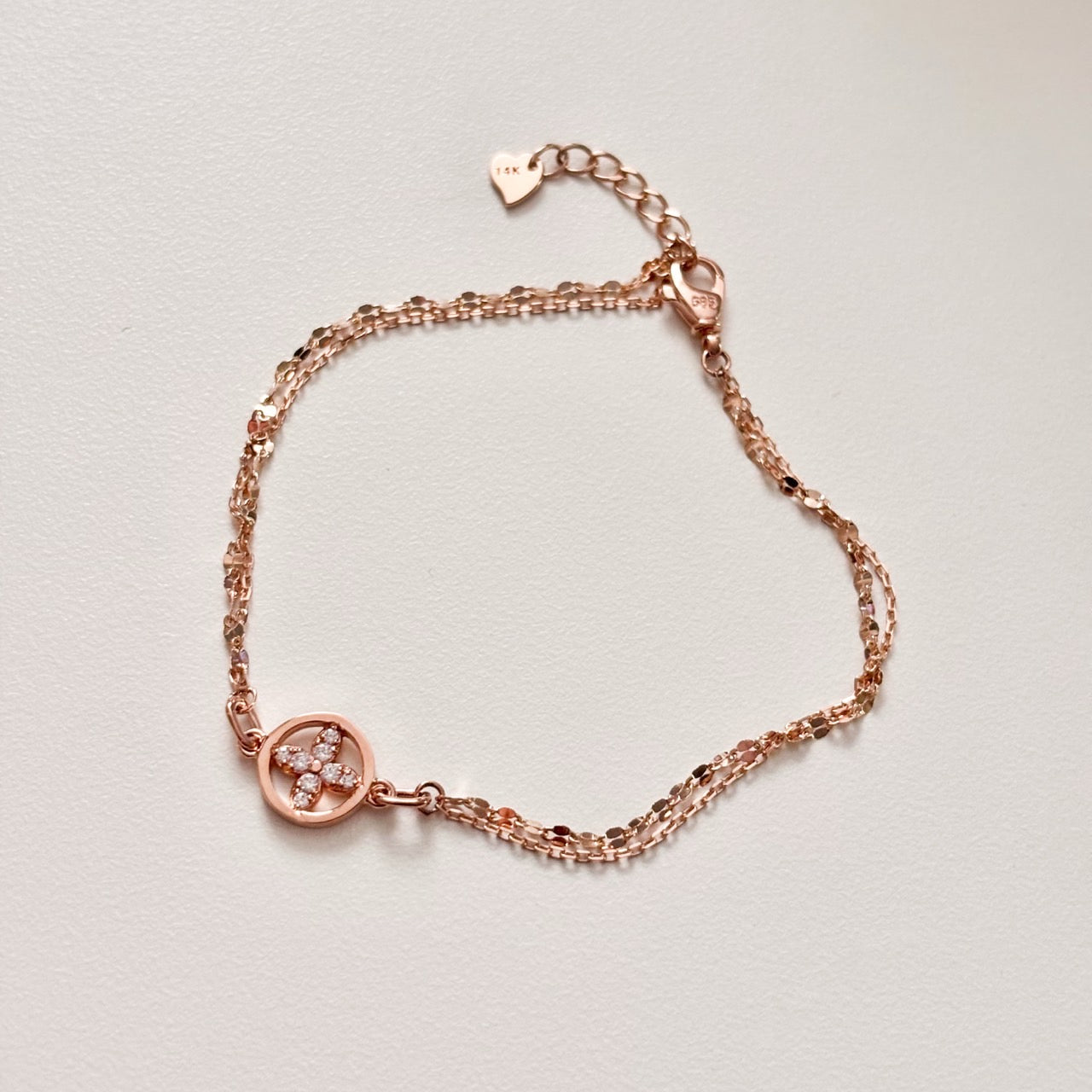 Flower Double Chain Bracelet