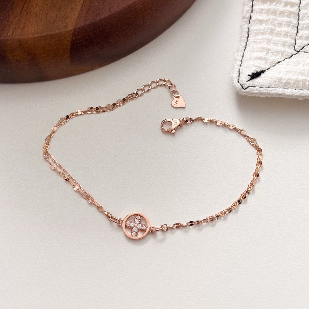 Flower Double Chain Bracelet