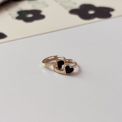 Black Heart Earrings