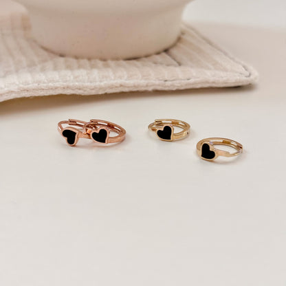 Black Heart Earrings