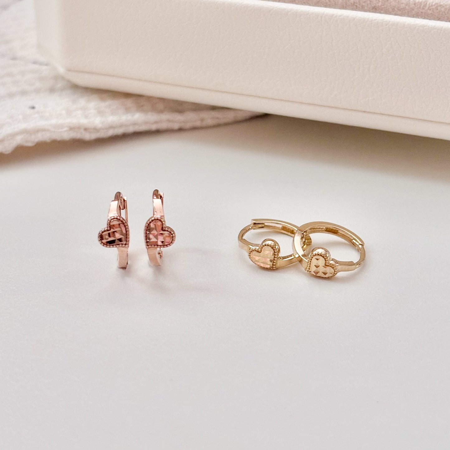 Heart Huggie Earrings