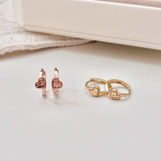 Heart Huggie Earrings