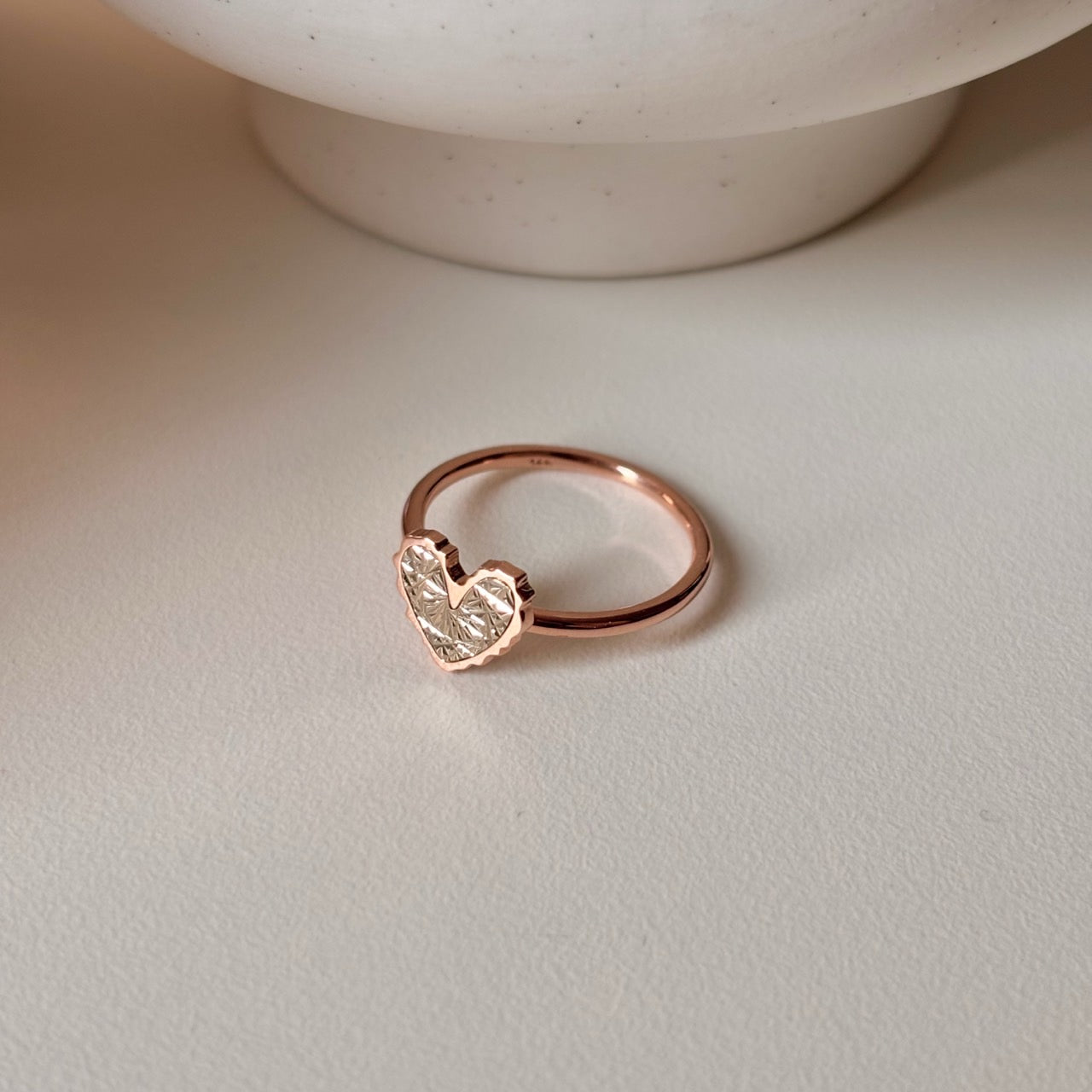 Two Tone Heart Ring