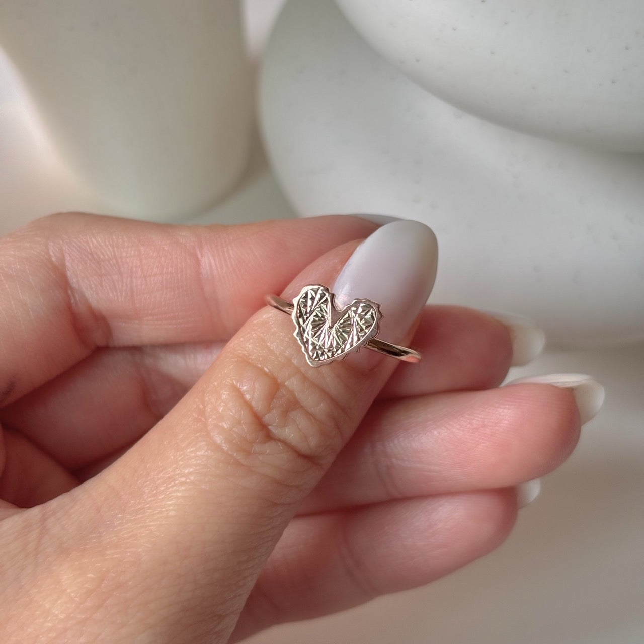 Two Tone Heart Ring