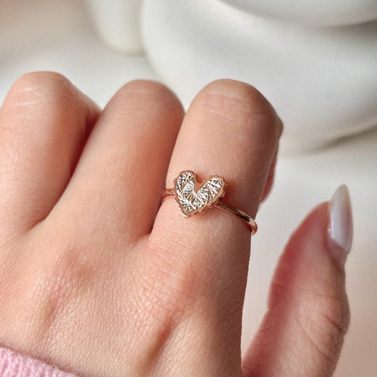 Two Tone Heart Ring