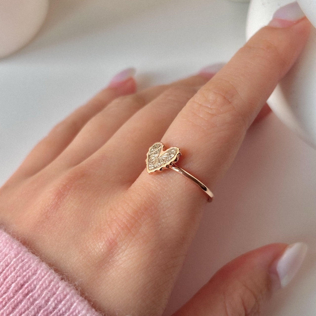 Two Tone Heart Ring