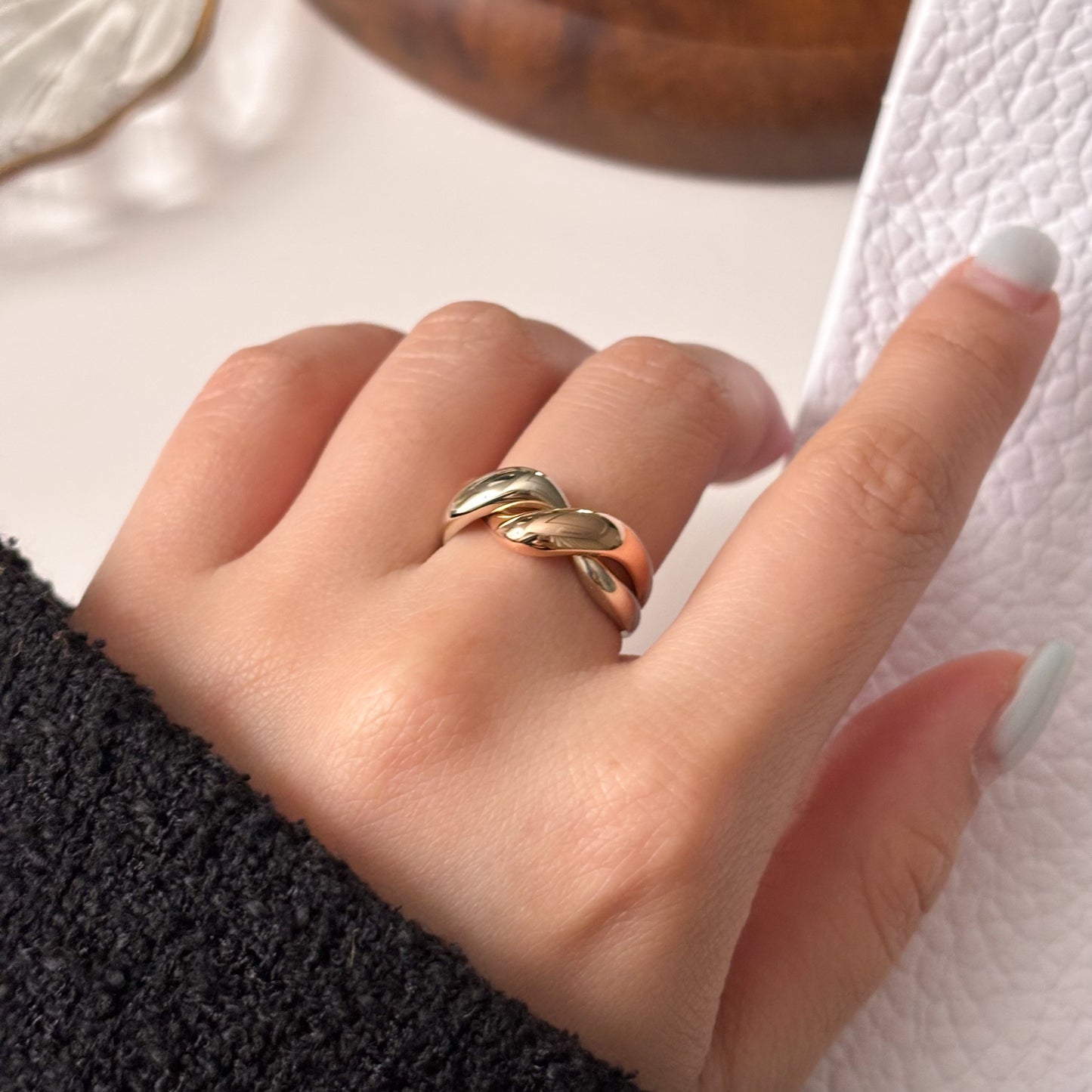 Twist Two Tone Ring