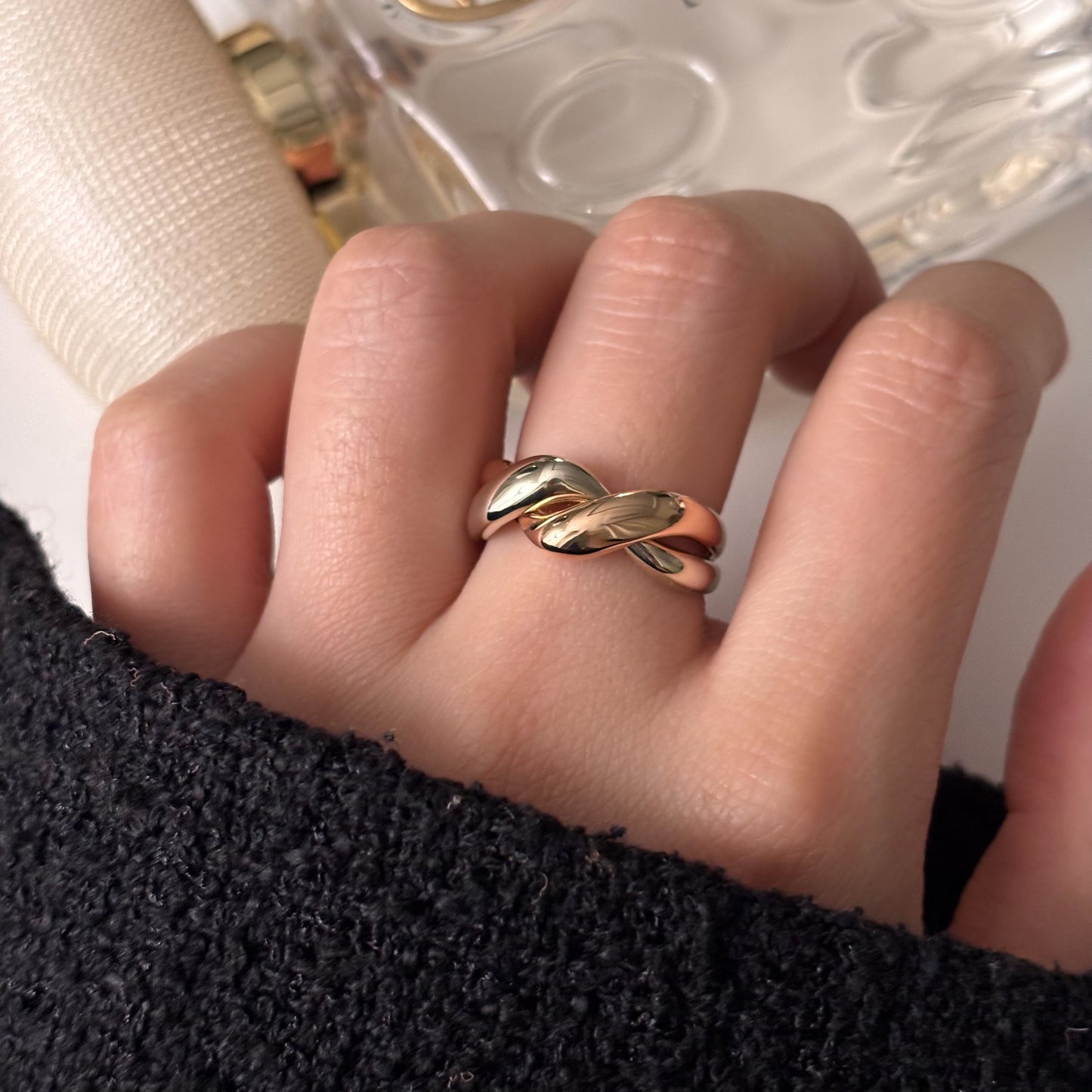 Twist Two Tone Ring