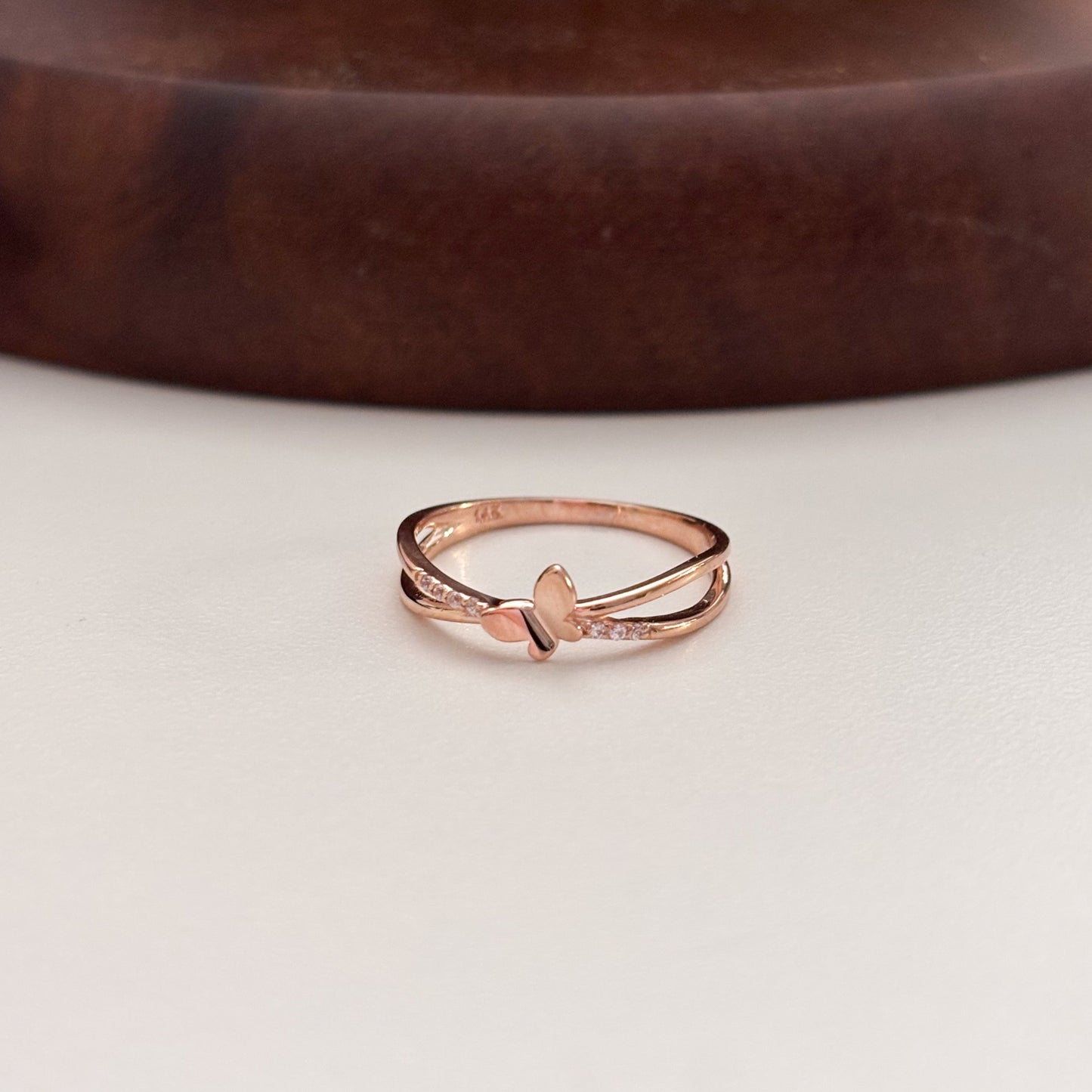 Double Row Butterfly Ring