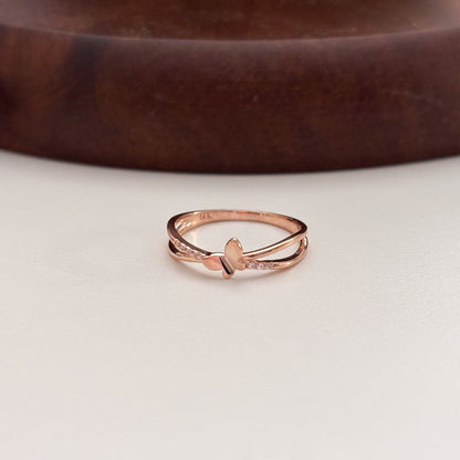 Double Row Butterfly Ring