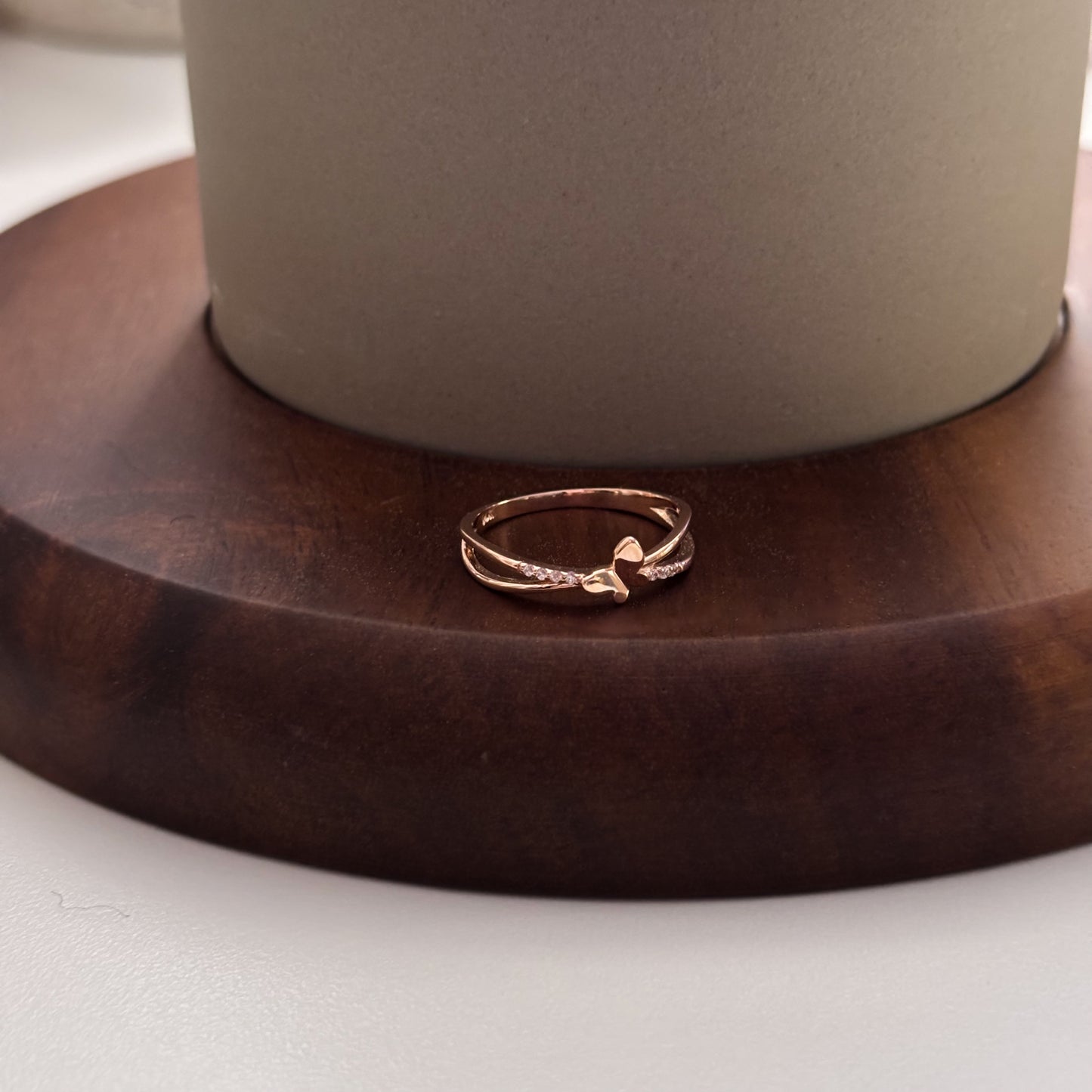 Double Row Butterfly Ring