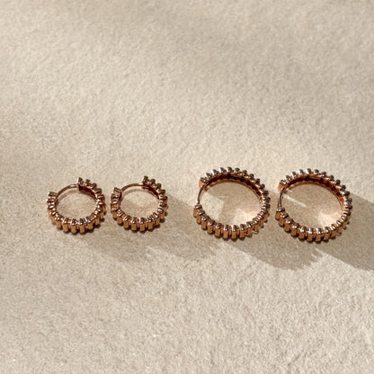 Ribbed Hoop Earrings