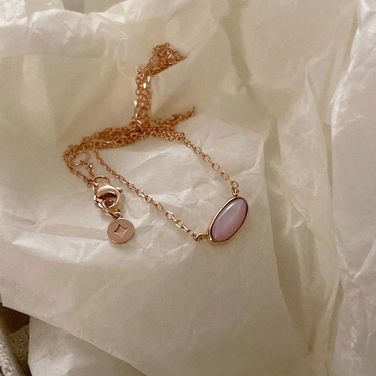 Pink Mother of Pearl Necklace