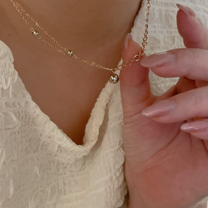 Two Tone Ball Chain Necklace