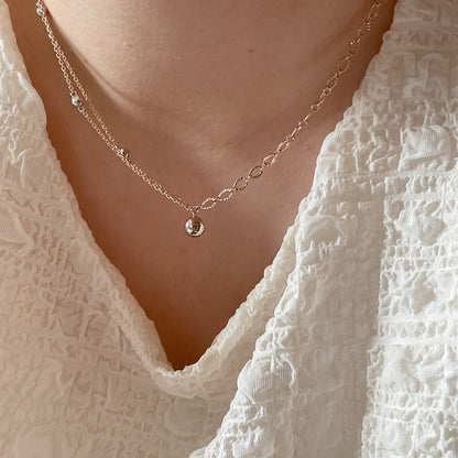Two Tone Ball Chain Necklace