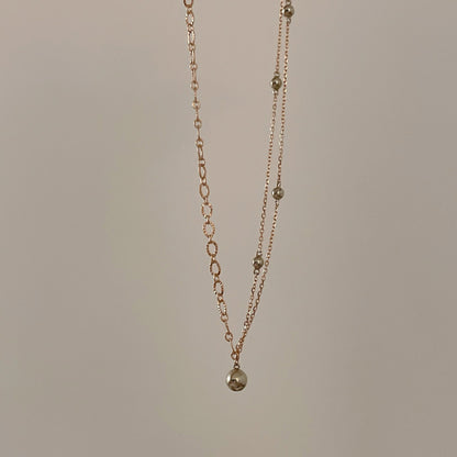 Two Tone Ball Chain Necklace
