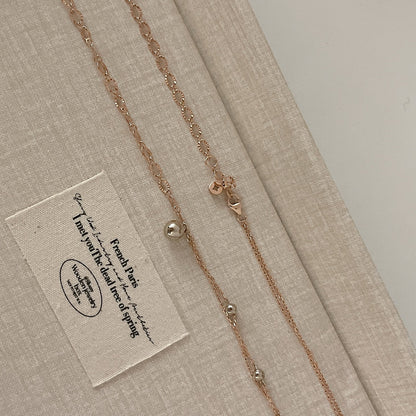 Two Tone Ball Chain Necklace