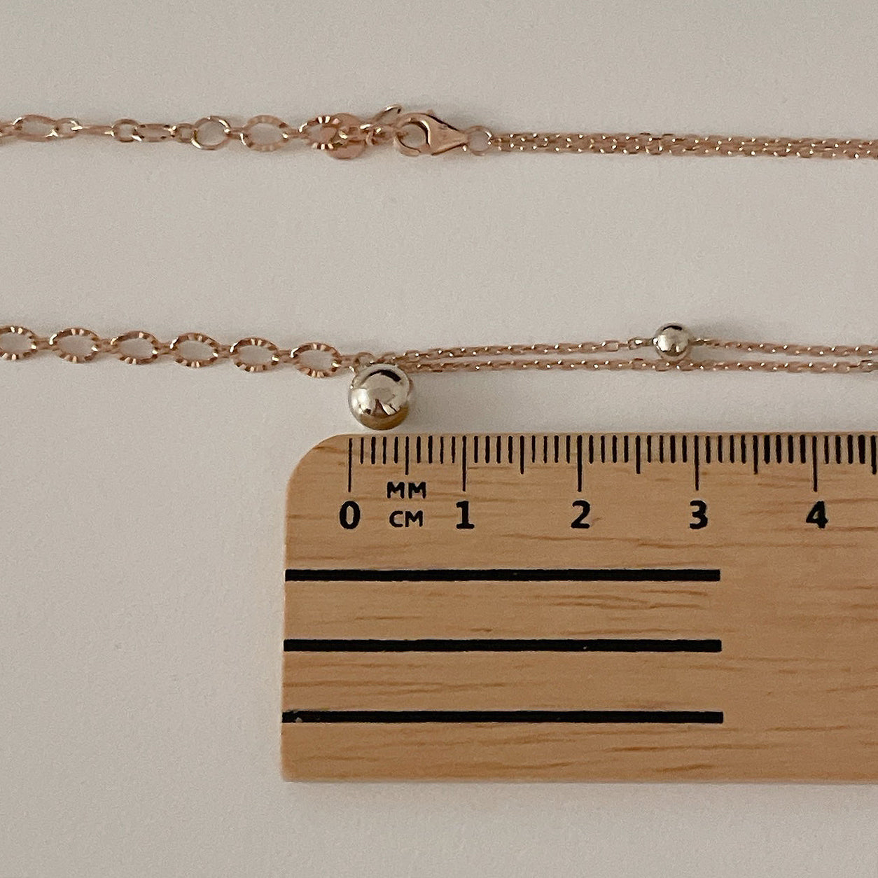 Two Tone Ball Chain Necklace