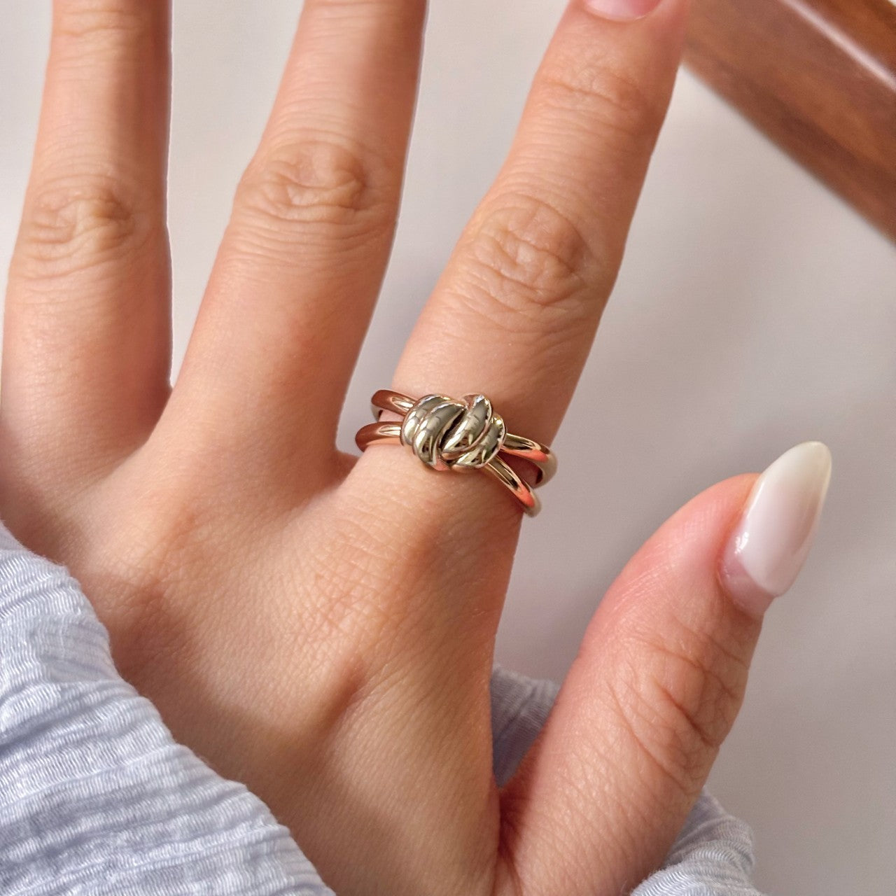 Two Tone Knot Ring