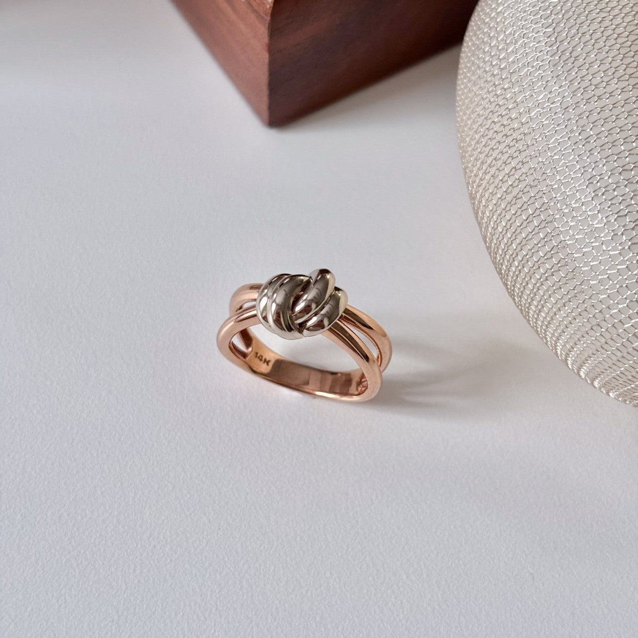 Two Tone Knot Ring