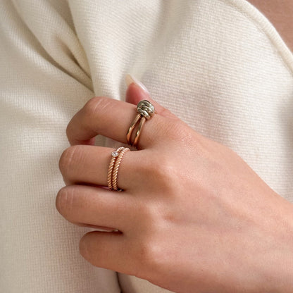 Two Tone Knot Ring