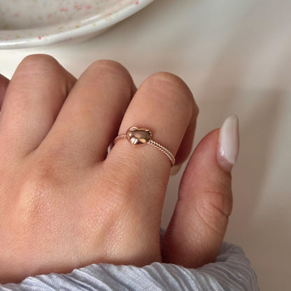 Bear & Heart Ring