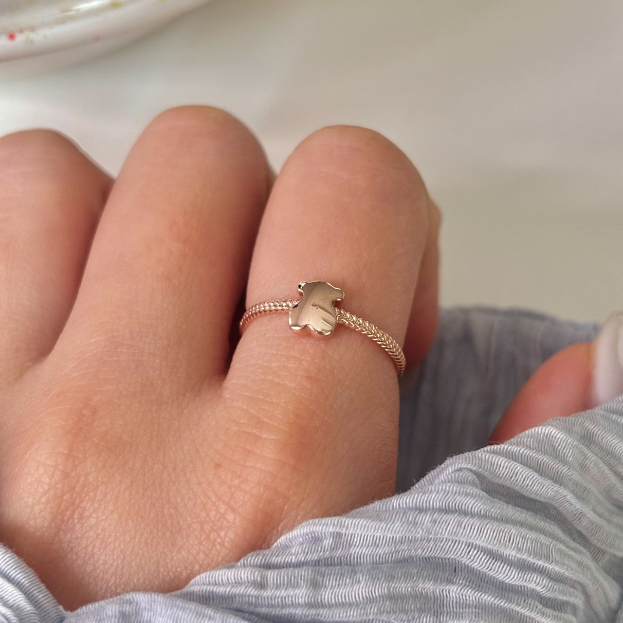Bear & Heart Ring