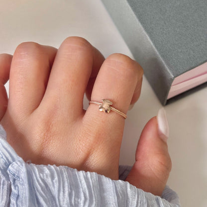Bear & Heart Ring