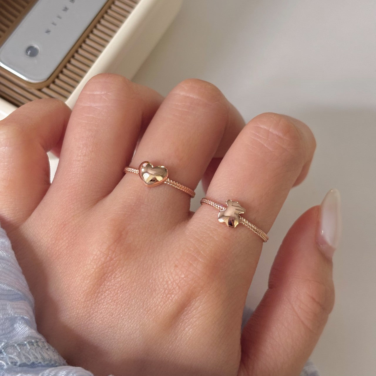 Bear & Heart Ring