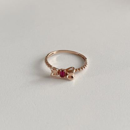 Ruby Bow Ring