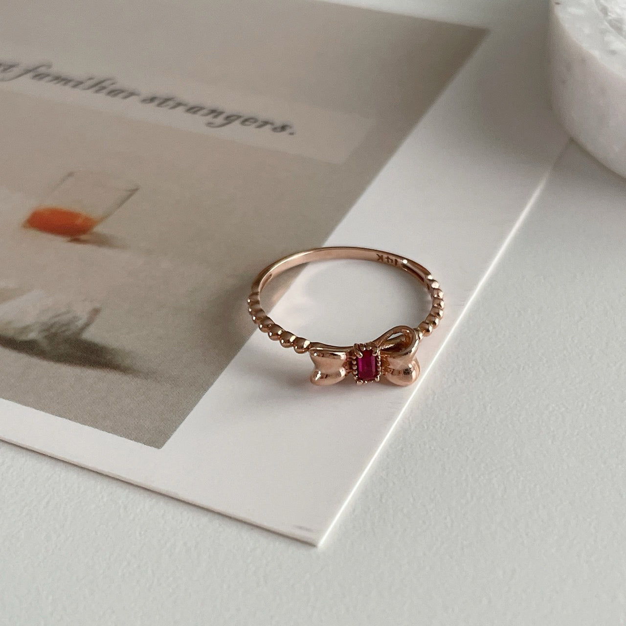 Ruby Bow Ring