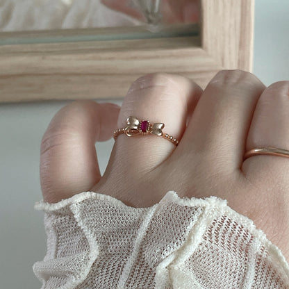 Ruby Bow Ring