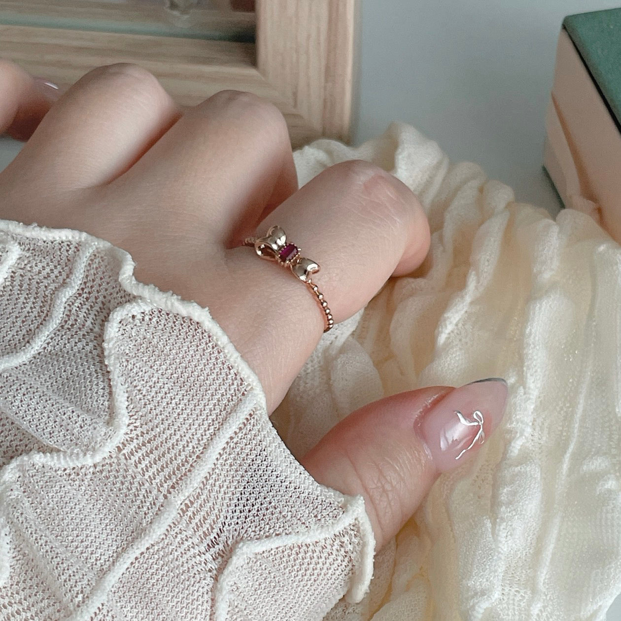 Ruby Bow Ring