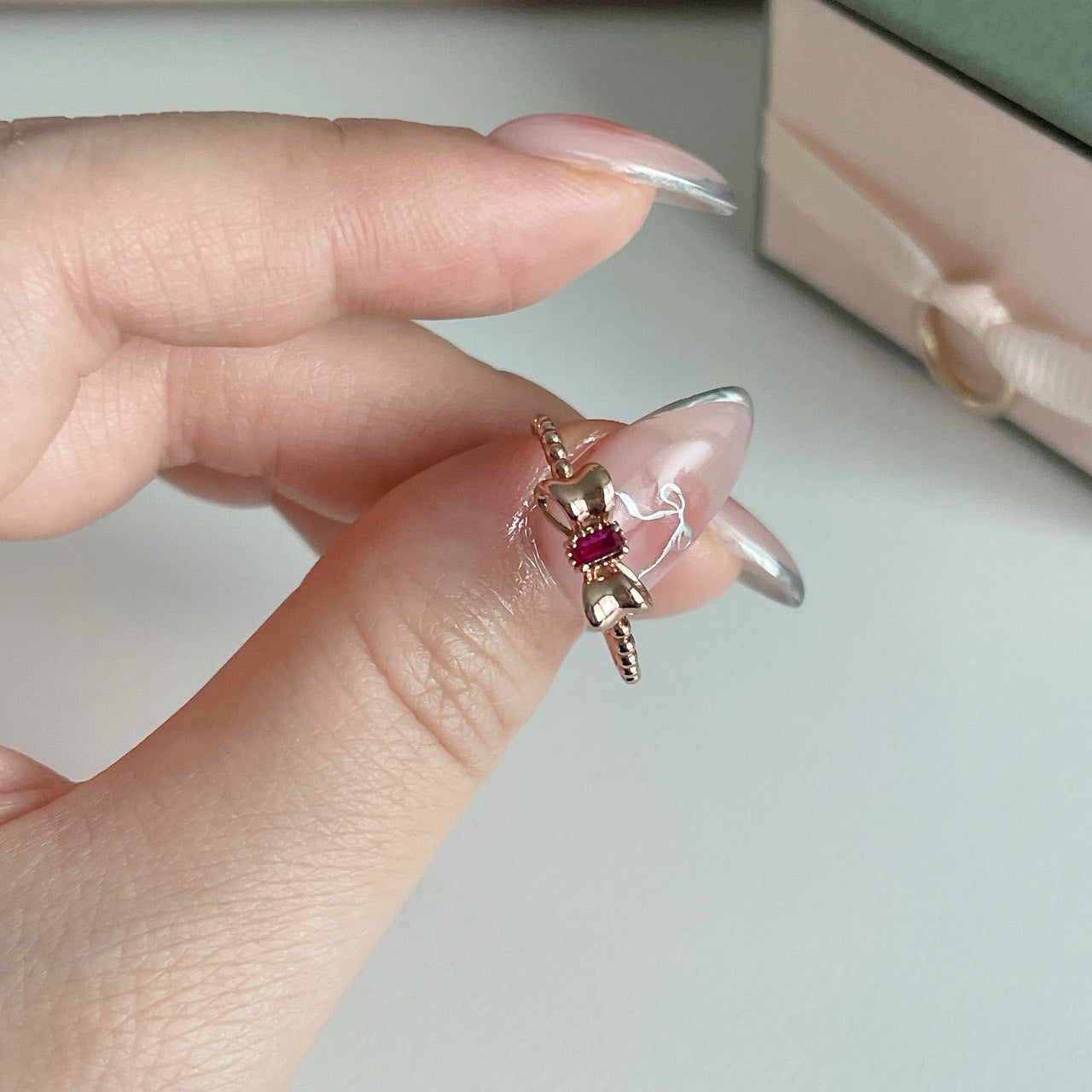 Ruby Bow Ring