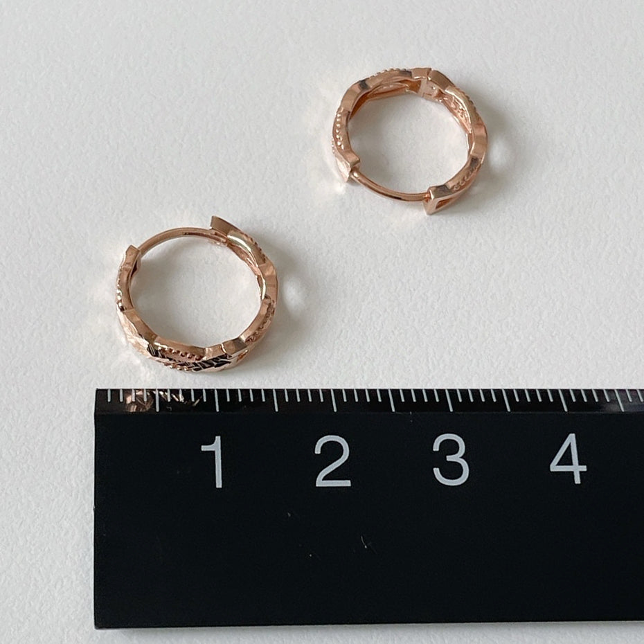 Textured Huggie Earrings