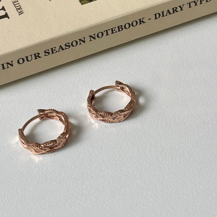 Textured Huggie Earrings