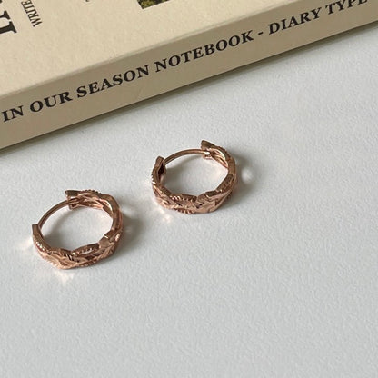Textured Huggie Earrings